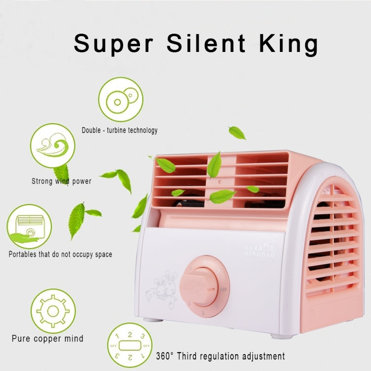 30W Turbine No Blade Mini Desktop Mute Fan for Dormitory / Bedroom / Living Room / Office, 3 Kinds Speed Mode