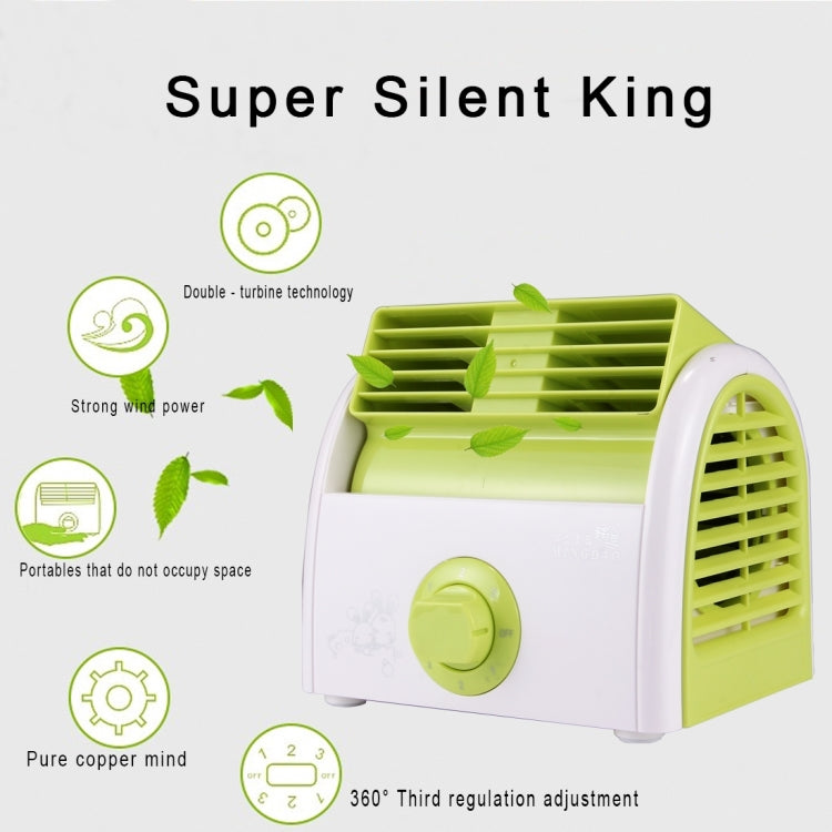 30W Turbine No Blade Mini Desktop Mute Fan for Dormitory / Bedroom / Living Room / Office, 3 Kinds Speed Mode