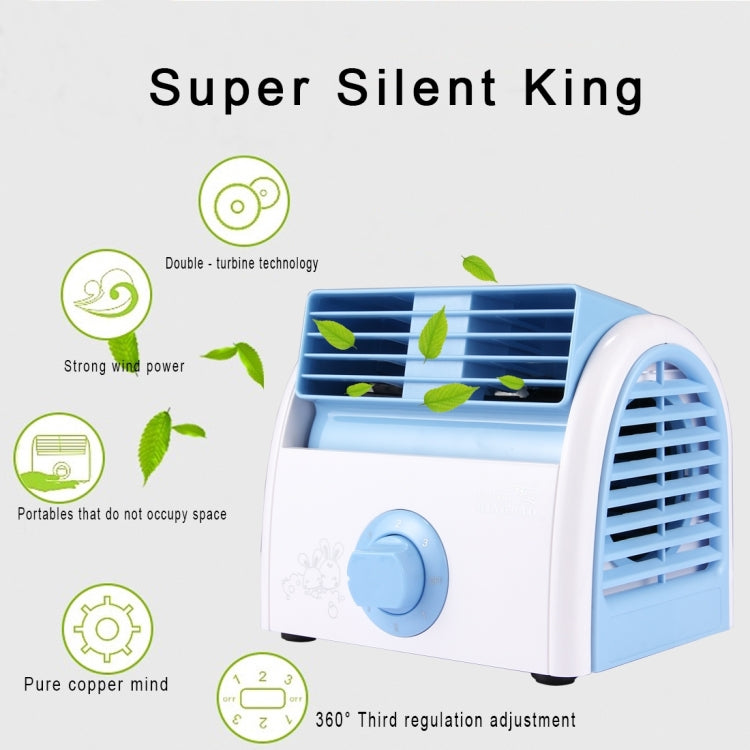 30W Turbine No Blade Mini Desktop Mute Fan for Dormitory / Bedroom / Living Room / Office, 3 Kinds Speed Mode