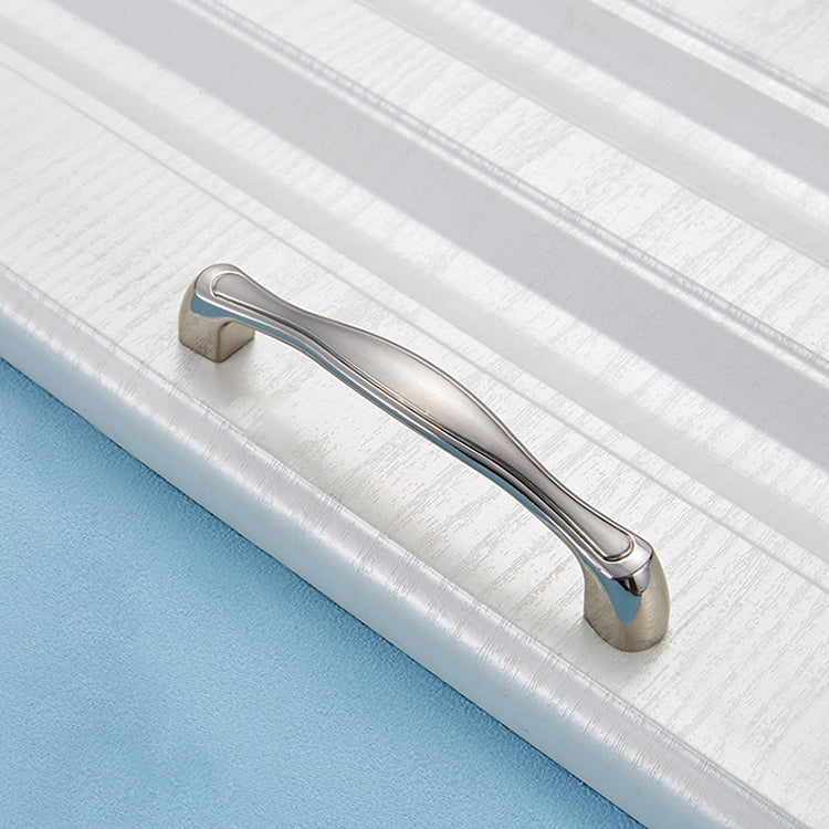 5 PCS 4092-96 Double White Drawer Cabinet Door Silver Black Handle