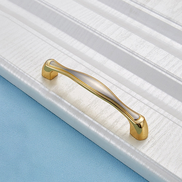 5 PCS 4092-96 Double Gold Drawer Cabinet Door Silver Black Handle