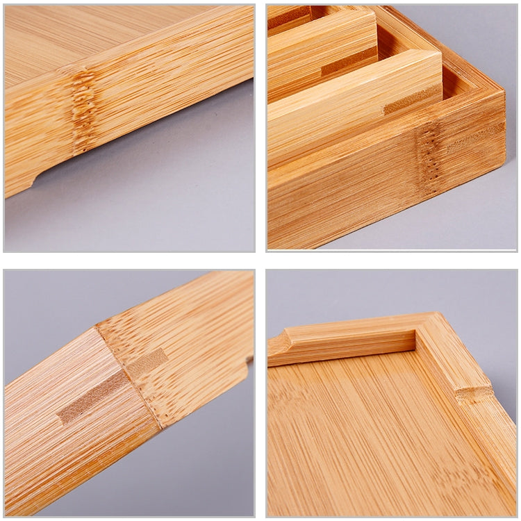 Bamboo Right Angle Tea Tray Tea Table, Size: 28x19cm