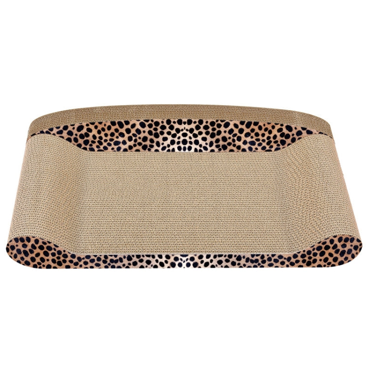 Leopard Sofa Corrugated Paper Cat Scratch Board Grinding Claw Toy, Size: 70x34x14cm