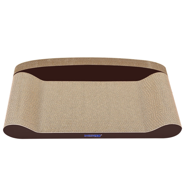 Cat Sofa Corrugated Paper Cat Scratch Board Grinding Claw Toy, Size: 70x34x14cm (Coffee)