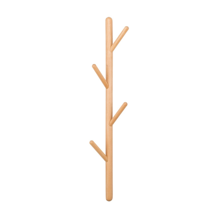 Creative Tree-shaped Solid Wood Hatstand Clothes Hanging Rack,Size: 75x3cm, Beech