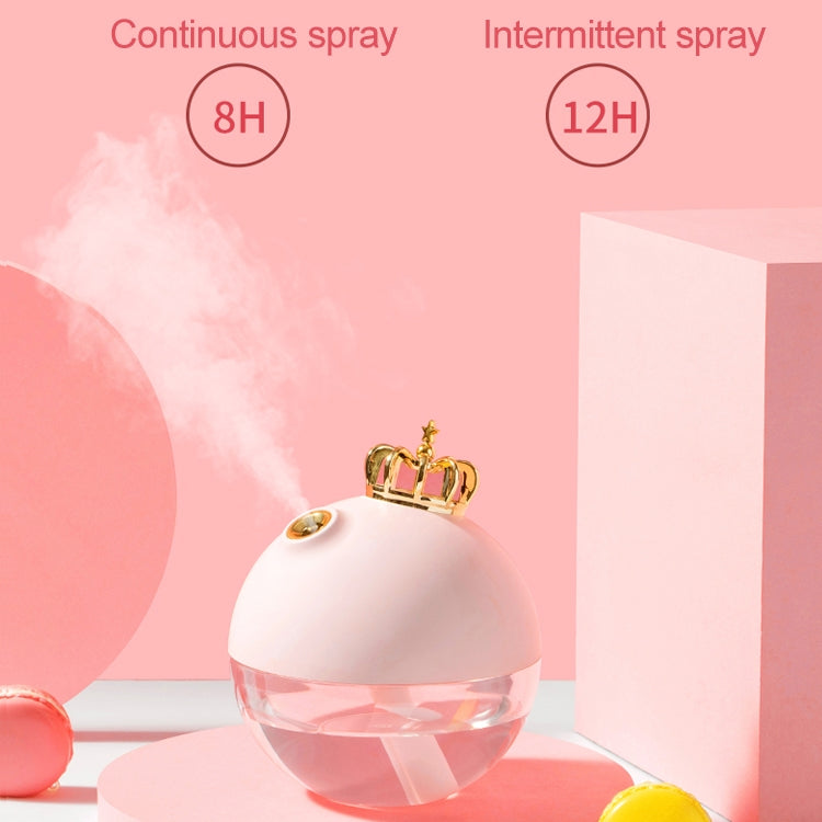 Large Capacity 320ml Crown LED Humidifier Automatic Alcohol Sprayer, Battery Version