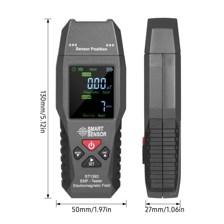 SmartSensor ST1393 Handheld Electromagnetic Radiation Detector  - Black