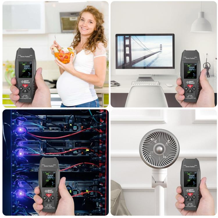 SmartSensor ST1393 Handheld Electromagnetic Radiation Detector  - Black