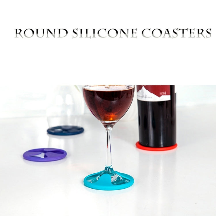 6 PCS Anti-slip Silicone Red Wine & Tea & Coffee Cup Mat / Cup Lid, Random Color Delivery