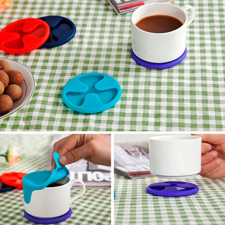 6 PCS Anti-slip Silicone Red Wine & Tea & Coffee Cup Mat / Cup Lid, Random Color Delivery