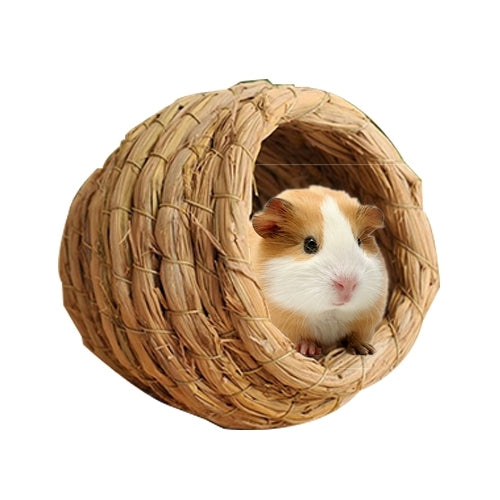 Pet Natural Hand Made Hamster Nest Straw Little Bird Breeding Nest for Small Pets