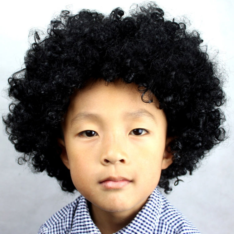 Colorful Wild-Curl Up Crown Party Cosplay Headwear Wavy Short Polyester Yarn Made Wigs For Adult And Child