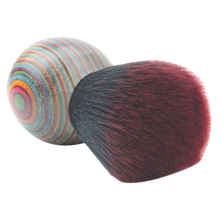 Color Wood Ethnic Style Face Powder Cosmetic Blusher Brush