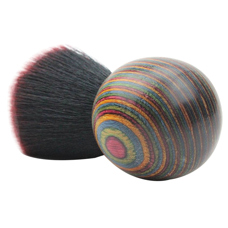 Color Wood Ethnic Style Face Powder Cosmetic Blusher Brush