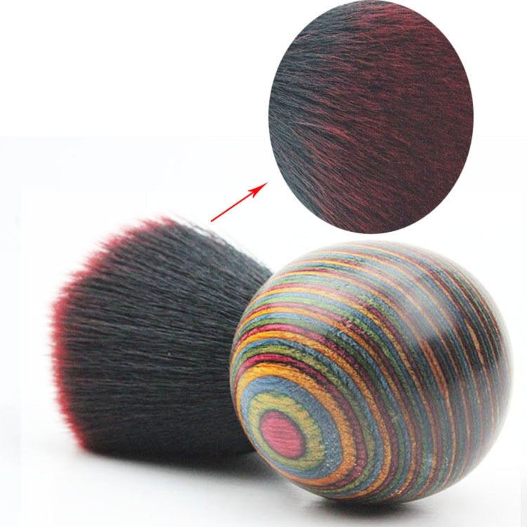 Color Wood Ethnic Style Face Powder Cosmetic Blusher Brush