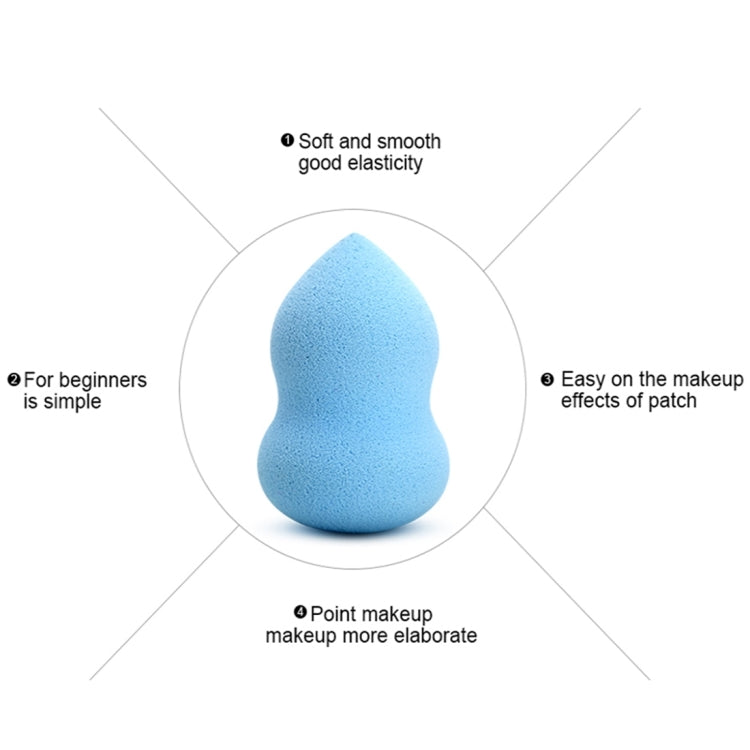 Great Beauty Facial Makeup Gourd Sponge Blending Foundation Smooth Sponge Cleansing Cosmetic Non-latex hydrophilic Cotton Pads, Random Color Delivery