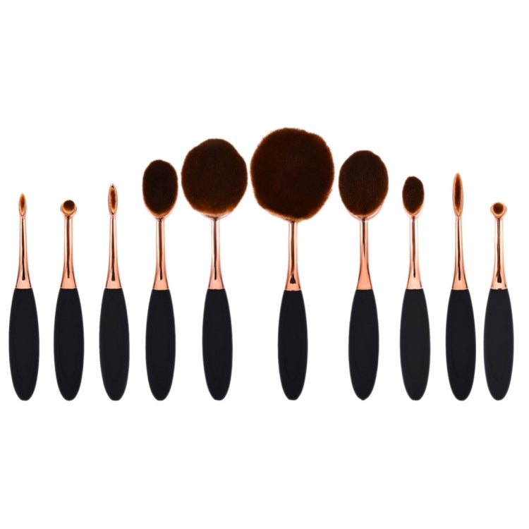 10 PCS Toothbrush Style Handle Makeup Brush Eyebrow Brush Set
