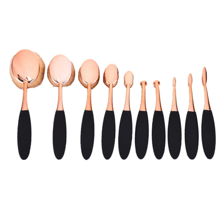 10 PCS Toothbrush Style Handle Makeup Brush Eyebrow Brush Set
