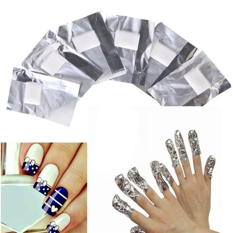 100 PCS Nail Polish Removal Tin Foil Sheets with Cotton