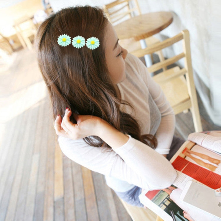 6 PCS New Summer Boutique Small Fresh Daisy Flower Cute Girl Durable Hairpin Hair Clips Hair Ring Elastic Hair Rope