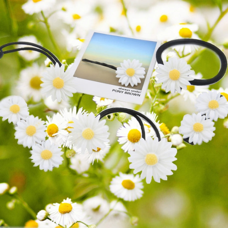 6 PCS New Summer Boutique Small Fresh Daisy Flower Cute Girl Durable Hairpin Hair Clips Hair Ring Elastic Hair Rope