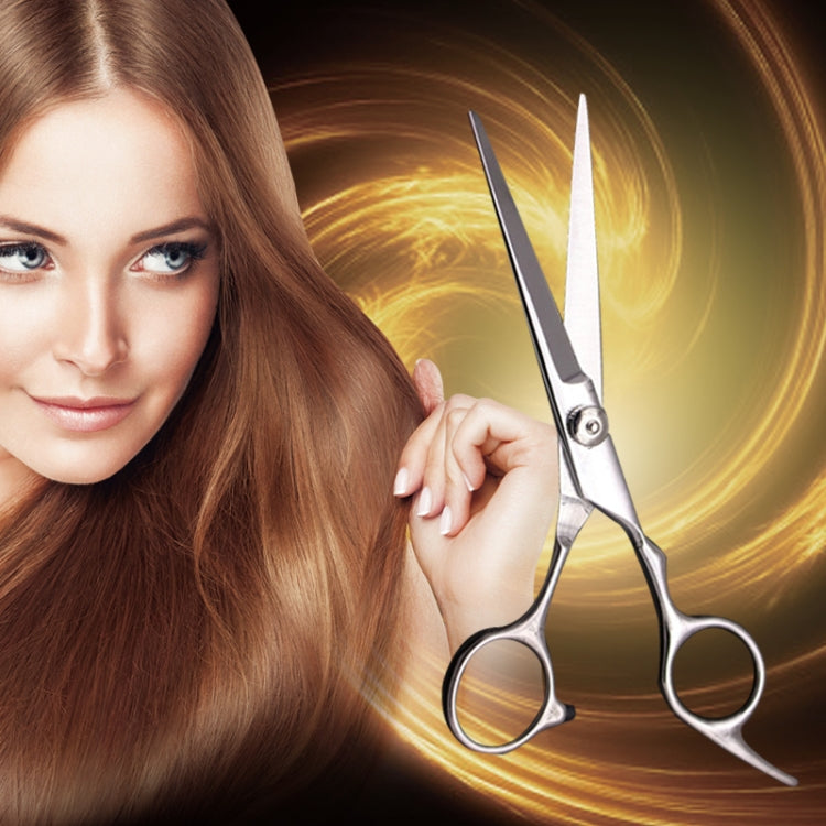 Fashion Durable Sharp Hairdressing Hair Cutting Shears/Scissors and Barber Thinning Flat Shear(Silver Cutting scissor)