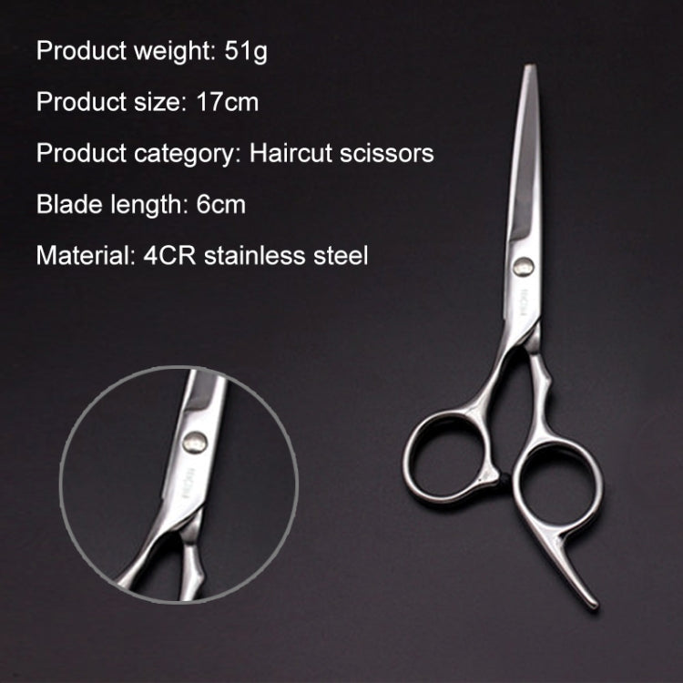 Fashion Durable Sharp Hairdressing Hair Cutting Shears/Scissors and Barber Thinning Flat Shear(Silver Cutting scissor)