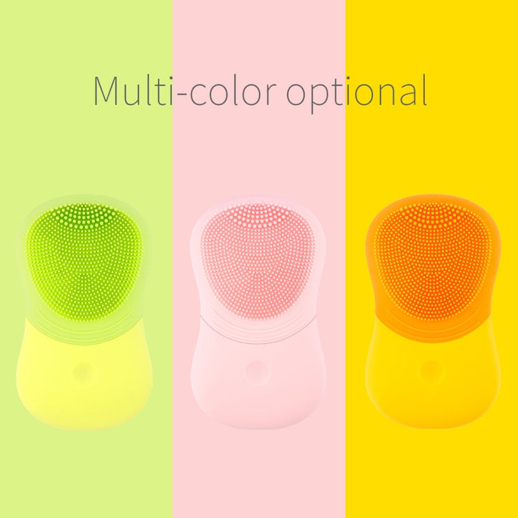 USB Charging IPX5 Waterproof Acoustic Wave Electric Facial Cleaner (Green)