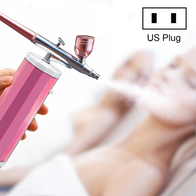BS-1177 Needleless Water-light Guide High Pressure Oxygen Injection Apparatus Portable Hand-held Skin Care Water Atomizer Nano Sprayer Water Supplementary Instrument, Automatic Alcohol Aprayer, Water Tank Capacity: 40ml(US Plug)