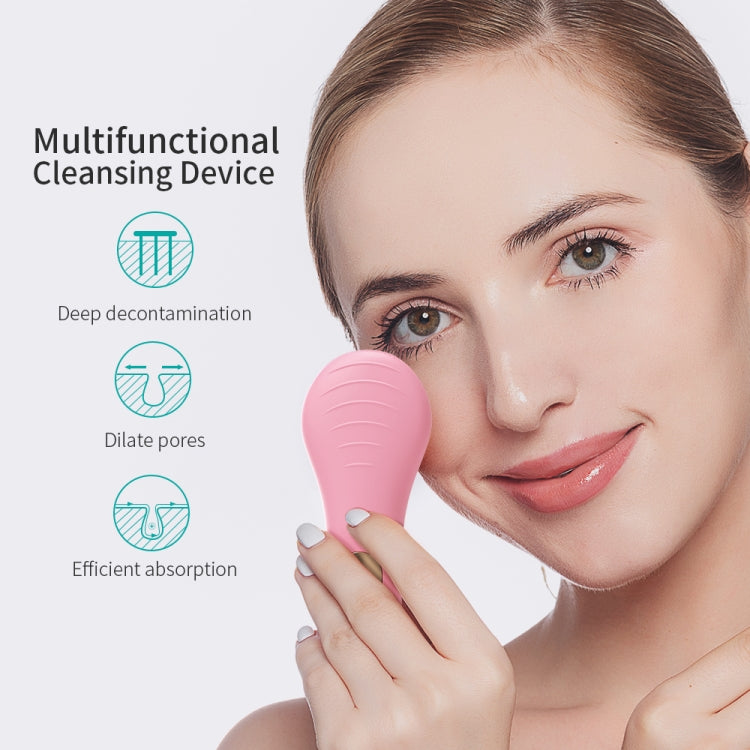 INCH008 Silicone Acoustic Wave Face Skin Care Electric Facial Cleanser