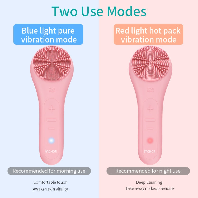 INCH008 Silicone Acoustic Wave Face Skin Care Electric Facial Cleanser