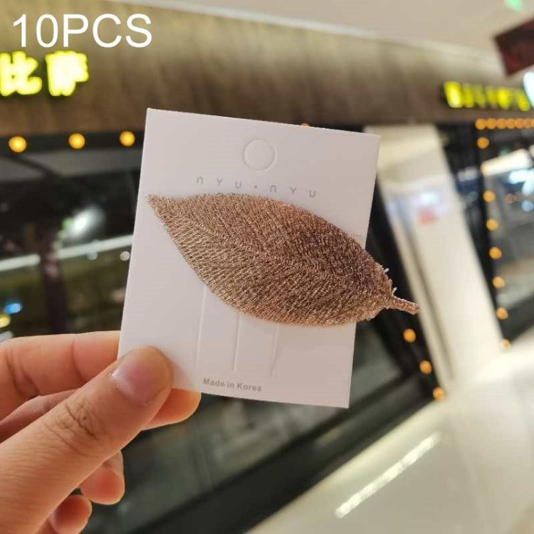 10 PCS Girls Fresh Gradient Leaf Hairpin BB Bangs Clips Hair Accessories