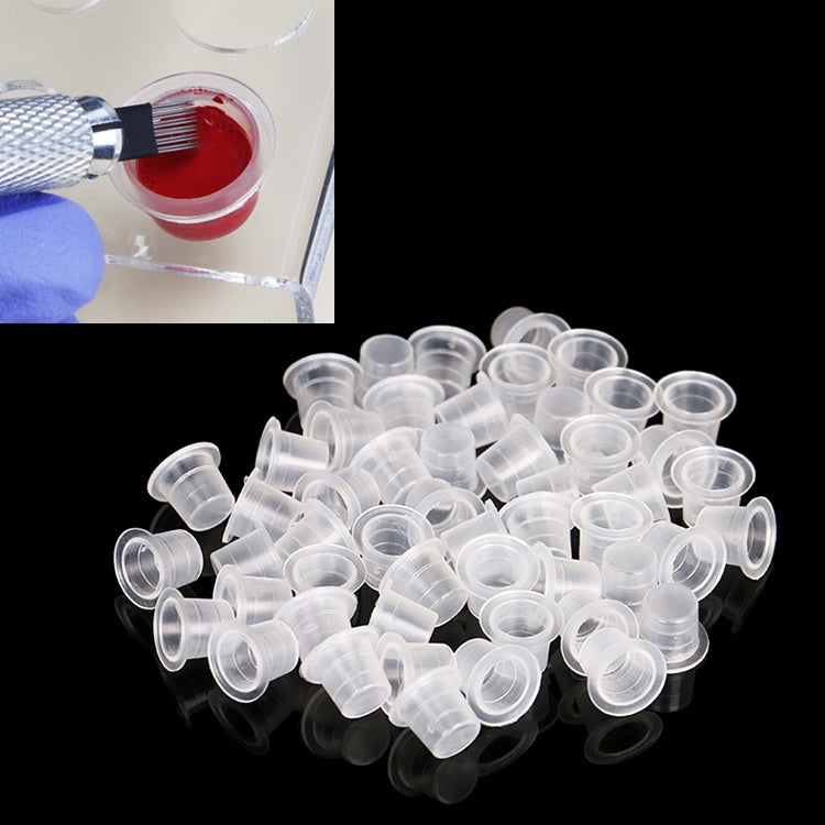 3 Packs White Color Ink Cup Tattoo Supplies, Size: S