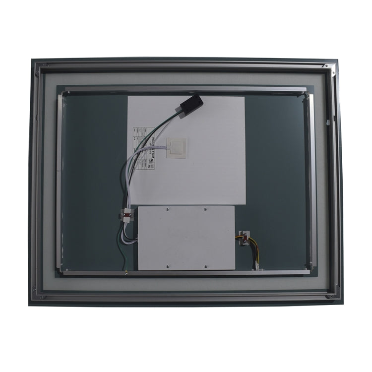 [US Warehouse] 46W Wall-mounted Square Plane Mirror Bathroom Vanity Mirror with Defogger & LED Light, Size: 32 x 24 x 1.2 inch