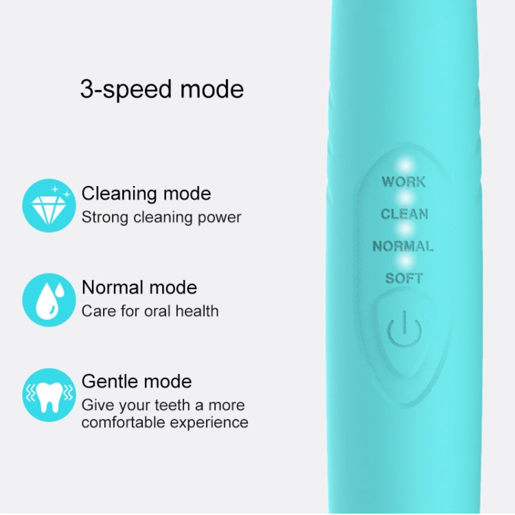 LSHOW YJK031 3.7V USB Charging Three-speed Mode Detachable Household Electric High-frequency Vibration Teeth Polisher with LED Light