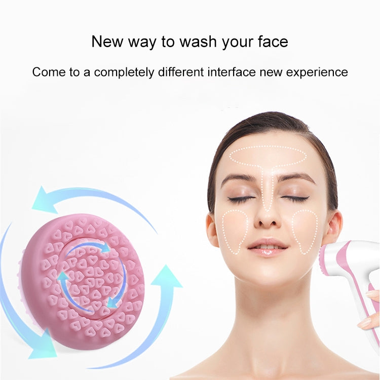 LSHOW YJK005 2 in 1 3.7V Electric Reverse Rotation Silicone Facial Massager Cleaning Instrument