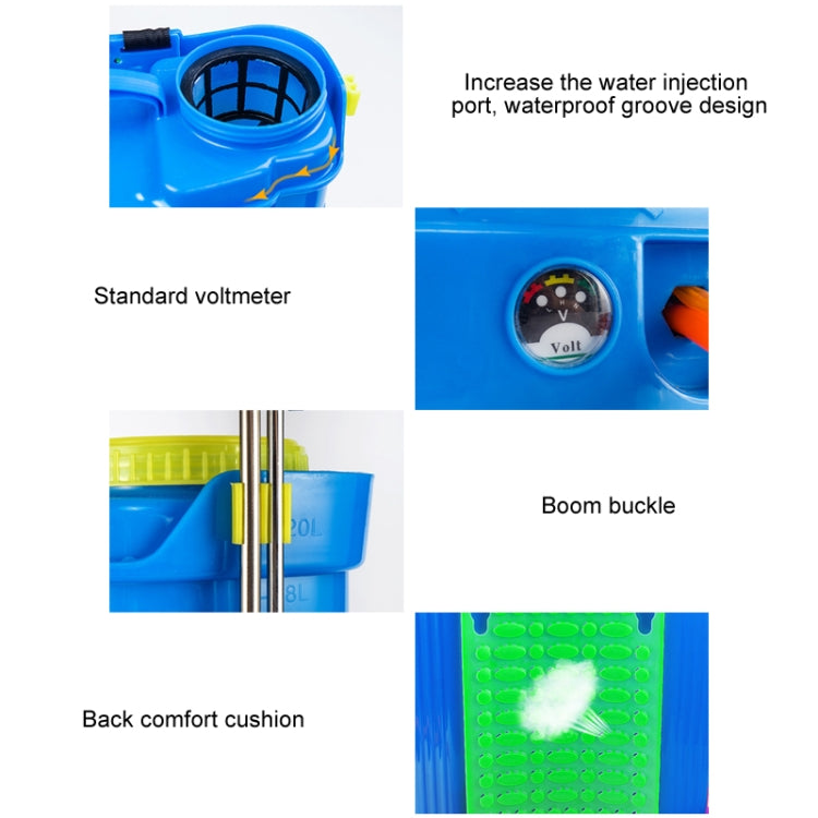 Lead-acid Battery 18L Handle Speed Regulation Agricultural Knapsack Electric Sprayer Disinfection and Anti-epidemic Fight Drugs