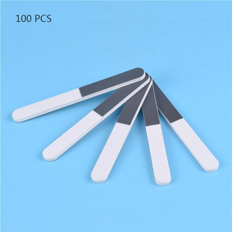 100 PCS Triple Sided Polishing Bar Nail File Buffers Polisher for Fingernails and Toenails