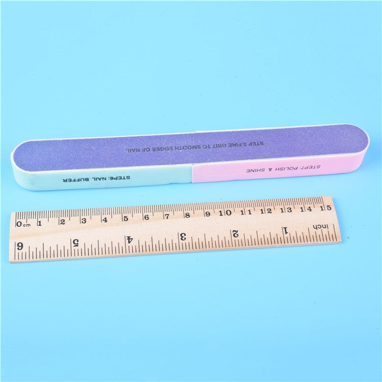 50 PCS Seven Sided Polishing Bar Nail File Buffers Polisher for Fingernails and Toenails