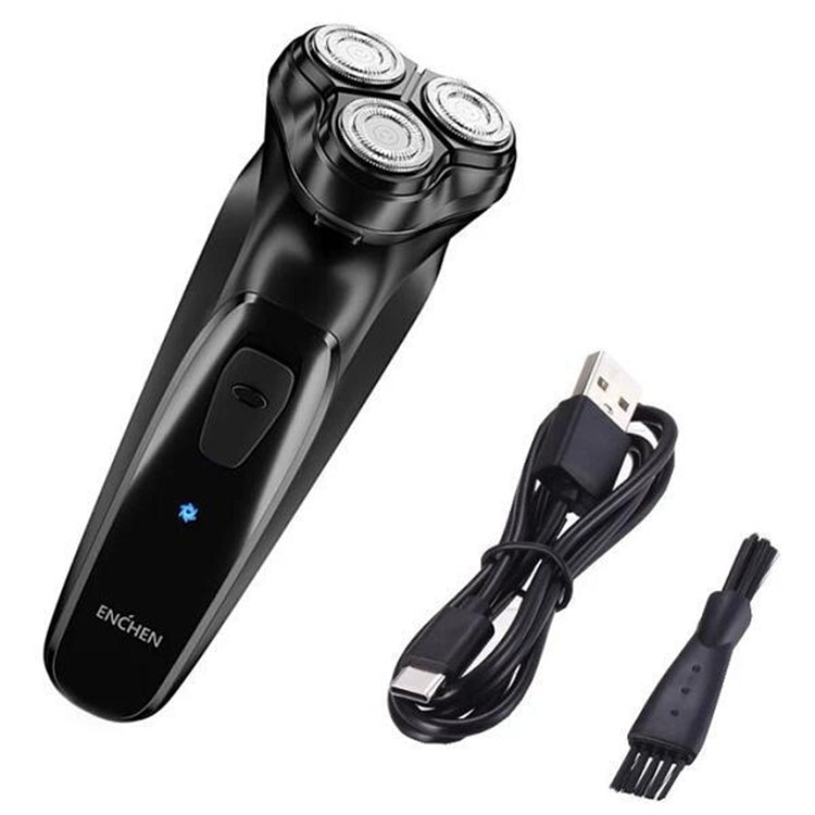 Original Xiaomi ENCHEN Water Proof Triple Rotary Double Ring Blade Shaving Head Electric Rechargeable Shaver For Men