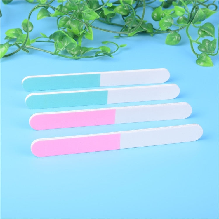 100 PCS Three-Way Bar Nail File Buffers Polisher for Fingernails and Toenails, Random Color Delivery