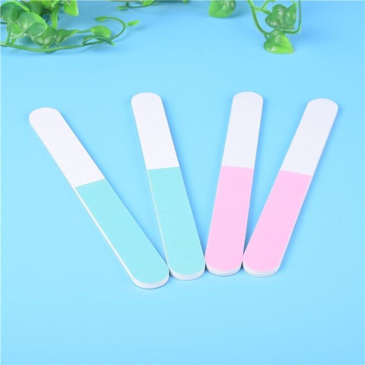 100 PCS Three-Way Bar Nail File Buffers Polisher for Fingernails and Toenails, Random Color Delivery