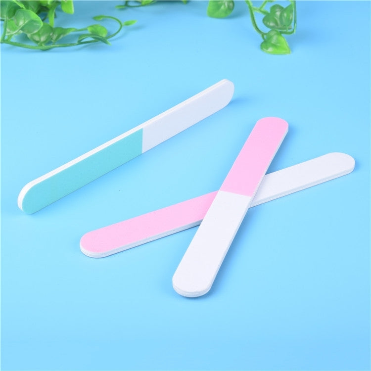 100 PCS Three-Way Bar Nail File Buffers Polisher for Fingernails and Toenails, Random Color Delivery