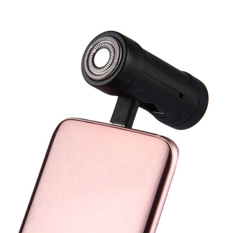 Cell Phone Razor 2 in 1 Mini Micro USB Portable Electric Trimmer Shaver for Android Phones with Flashlight Function
