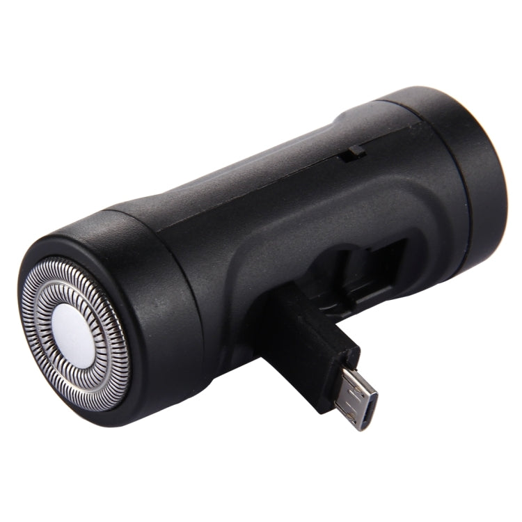 Cell Phone Razor 2 in 1 Mini Micro USB Portable Electric Trimmer Shaver for Android Phones with Flashlight Function