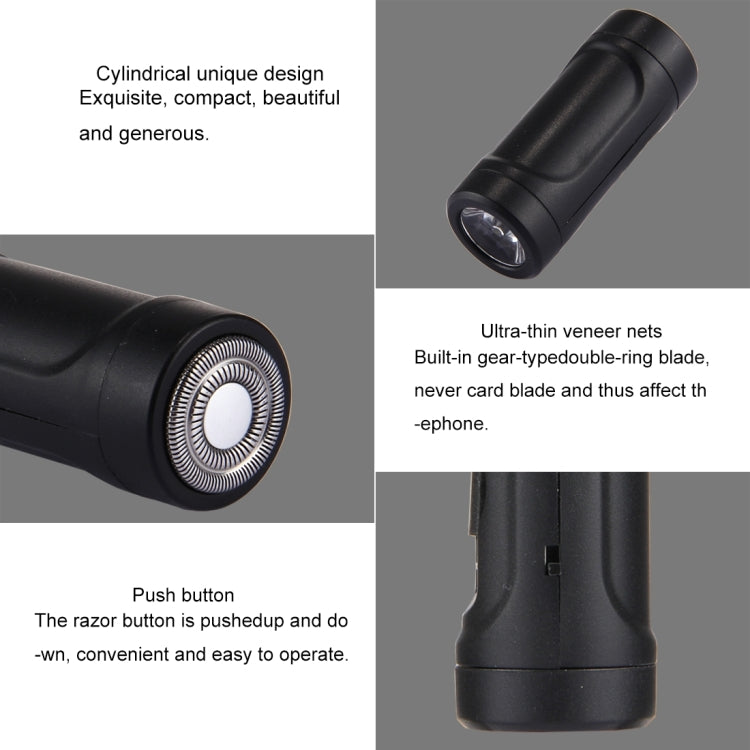 Cell Phone Razor 2 in 1 Mini Micro USB Portable Electric Trimmer Shaver for Android Phones with Flashlight Function
