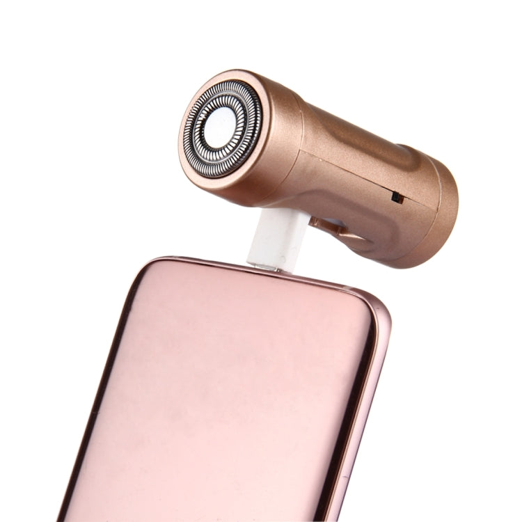 Cell Phone Razor 2 in 1 Mini Micro USB Portable Electric Trimmer Shaver for Android Phones with Flashlight Function