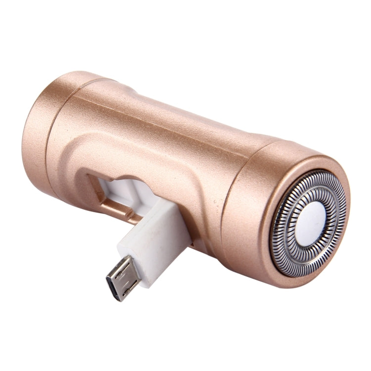 Cell Phone Razor 2 in 1 Mini Micro USB Portable Electric Trimmer Shaver for Android Phones with Flashlight Function