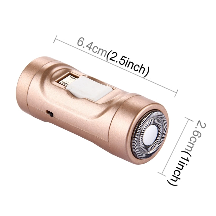 Cell Phone Razor 2 in 1 Mini Micro USB Portable Electric Trimmer Shaver for Android Phones with Flashlight Function