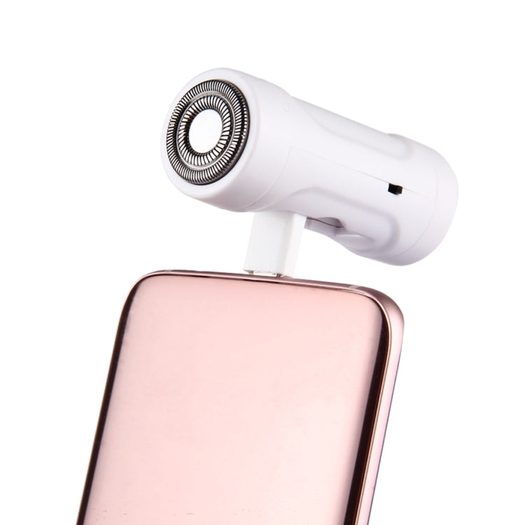 Cell Phone Razor 2 in 1 Mini Micro USB Portable Electric Trimmer Shaver for Android Phones with Flashlight Function